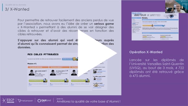 Découvrez en replay notre webinar sur la qualité des données au sein des bases Alumni.